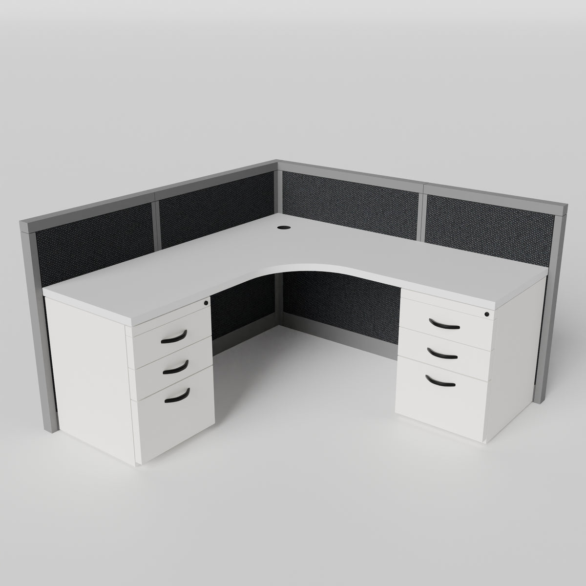 Steelcase Avenir Fabric Panel Workstation - L-Shaped - Individual