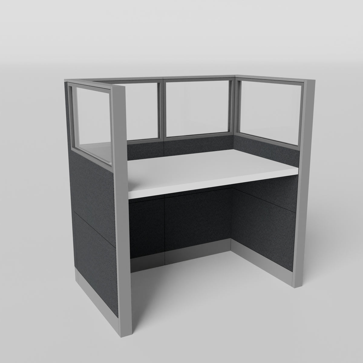 Knoll Reff Glass Panel Workstation - Straight - Individual