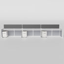 Panel Open Benching - Set of 4 - 65" / Gray