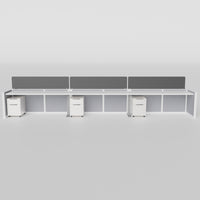 Panel Open Benching - Set of 6 - 65" / Gray