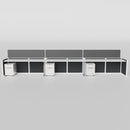 Panel Open Benching - Individual - 65" / Black