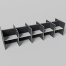 Steelcase Avenir Fabric Panel Workstation - Straight - Set of 10 - Gray Frame / Black Panel / 53" / 48W x 30D