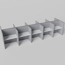 Steelcase Avenir Fabric Panel Workstation - Straight - Set of 10 - Gray Frame / Gray Panel / 53" / 48W x 30D