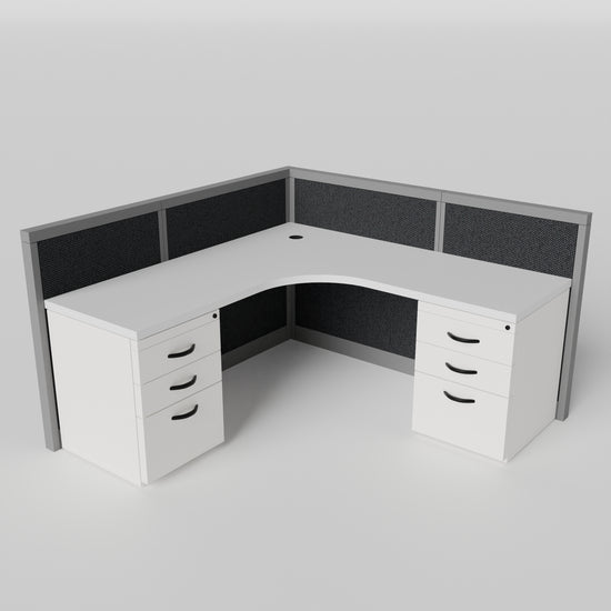 Steelcase Avenir Fabric Panel Workstation - L-Shaped - Individual