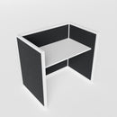 Steelcase Avenir Fabric Panel Workstation - Straight - Individual - White Frame / Black Panel / 42" / 48W x 30D