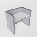 Steelcase Avenir Fabric Panel Workstation - Straight - Individual - Gray Frame / Gray Panel / 42" / 48W x 30D