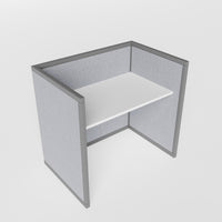 Steelcase Avenir Fabric Panel Workstation - Straight - Individual - Gray Frame / Gray Panel / 42" / 48W x 30D