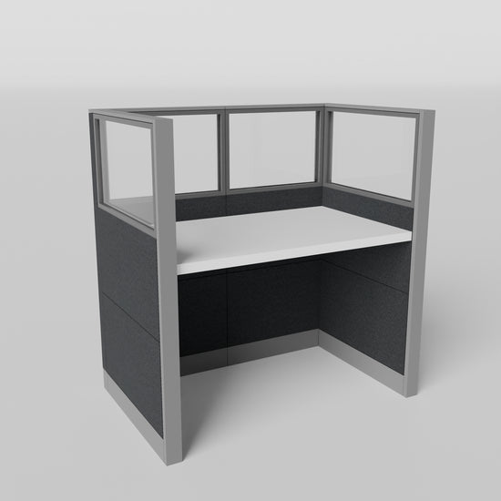 Knoll Reff Glass Panel Workstation - Straight - Individual