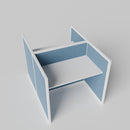 Steelcase Avenir Fabric Panel Workstation - Straight - Set of 2 - White Frame / Blue Panel / 42" / 48W x 30D