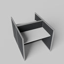Steelcase Avenir Fabric Panel Workstation - Straight - Set of 2 - Gray Frame / Black Panel / 42" / 48W x 30D