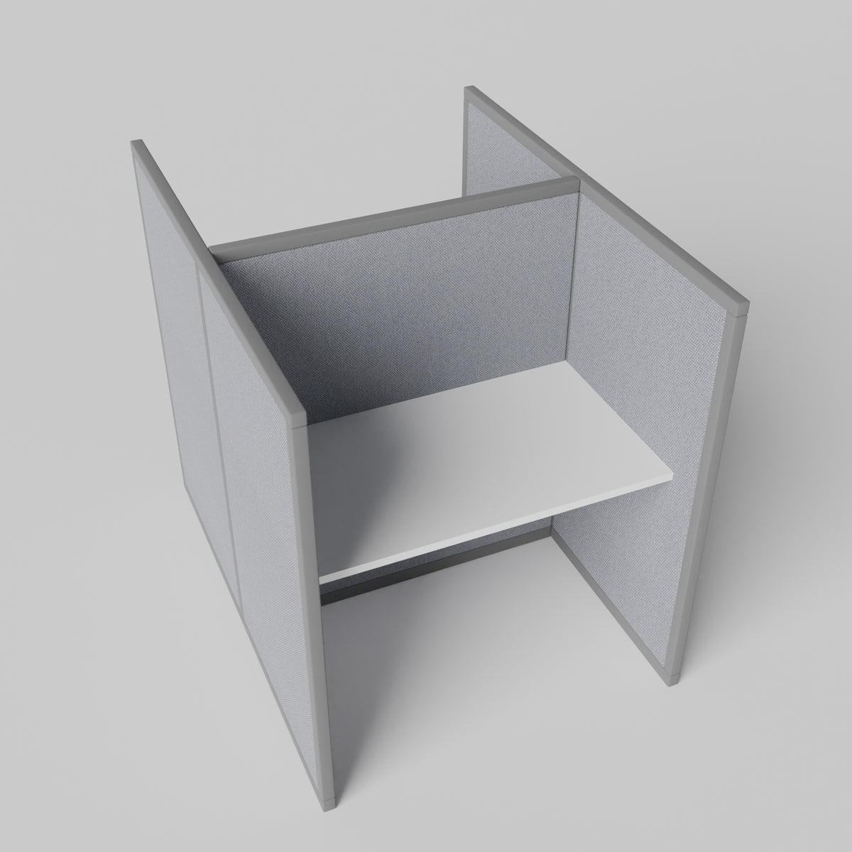 Steelcase Avenir Fabric Panel Workstation - Straight - Set of 2 - Gray Frame / Gray Panel / 53" / 48W x 30D