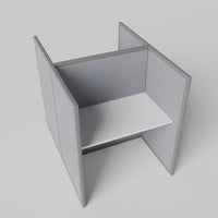 Steelcase Avenir Fabric Panel Workstation - Straight - Set of 2 - Gray Frame / Gray Panel / 53" / 48W x 30D