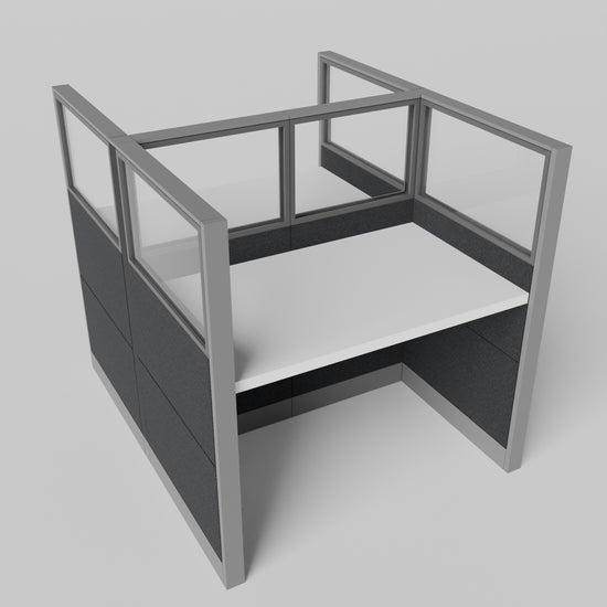 Knoll Reff Glass Panel Workstation - Straight - Set of 2
