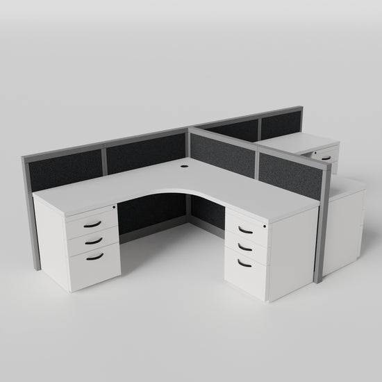 Steelcase Avenir Fabric Panel Workstation - L-Shaped - Set of 2