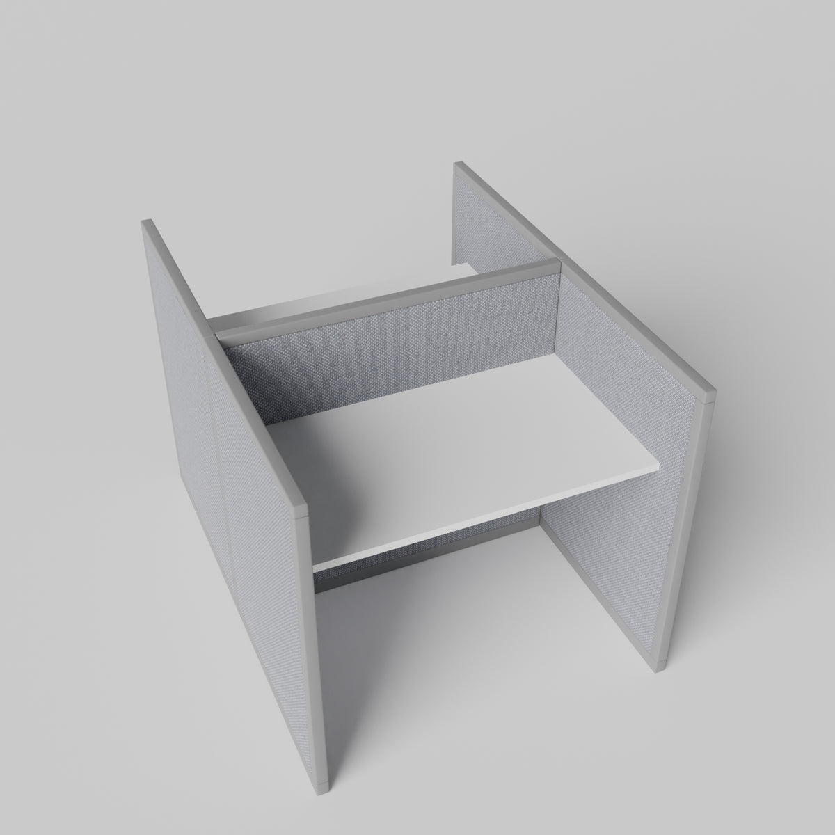 Steelcase Avenir Fabric Panel Workstation - Straight - Set of 2 - Gray Frame / Gray Panel / 42" / 48W x 30D