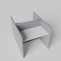 Steelcase Avenir Fabric Panel Workstation - Straight - Set of 2 - Gray Frame / Gray Panel / 42" / 48W x 30D