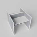 Steelcase Avenir Fabric Panel Workstation - Straight - Set of 2 - White Frame / Gray Panel / 42" / 48W x 30D