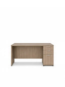 Eltru - Gray Oak V2 Single Pedestal Desk  - 60"