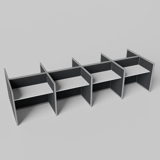 Steelcase Avenir Fabric Panel Workstation - Straight - Set of 8