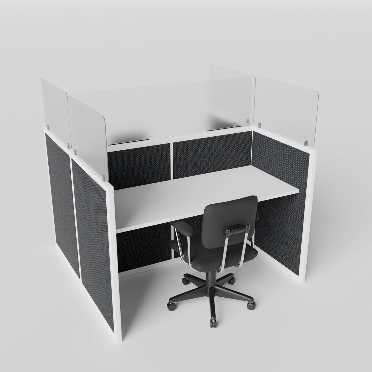 eLtru Fabric Cubicles — Straight Workstation