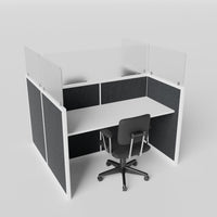 eLtru Fabric Cubicles — Straight Workstation