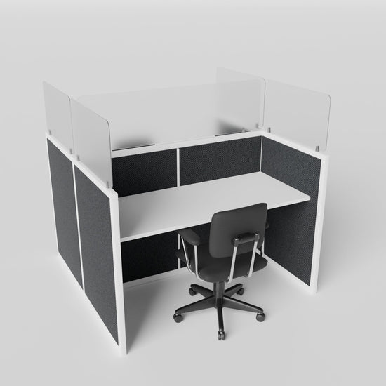 eLtru Fabric Cubicles — Straight Workstation