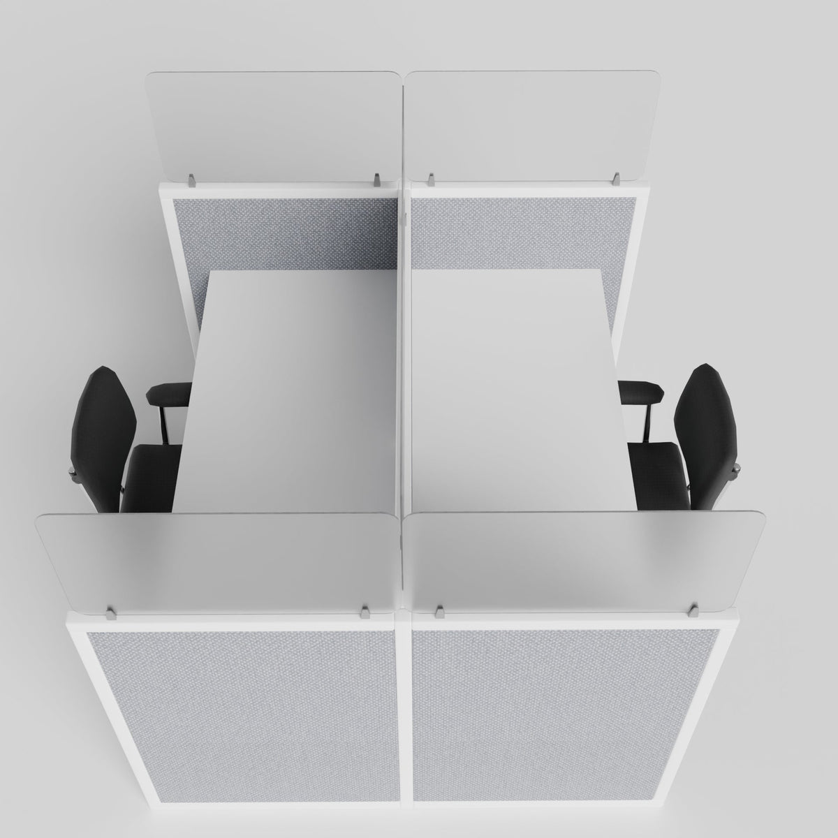 eLtru Fabric Cubicles — Straight Workstation