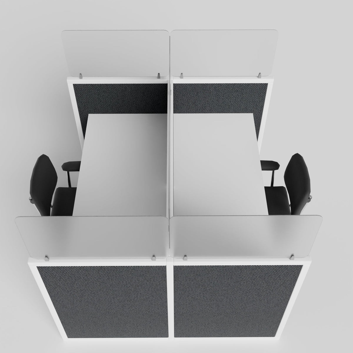 eLtru Fabric Cubicles — Straight Workstation