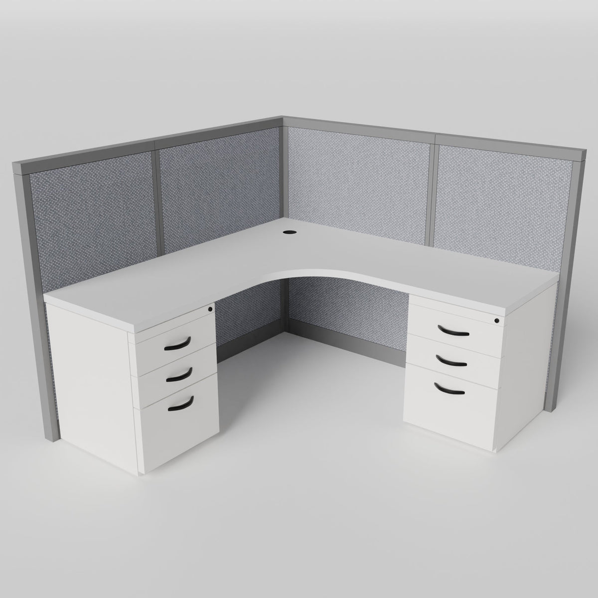 L-Shaped — Steelcase Avenir fabric system example