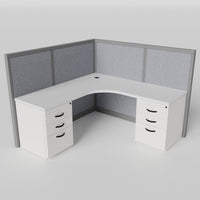 L-Shaped — Steelcase Avenir fabric system example