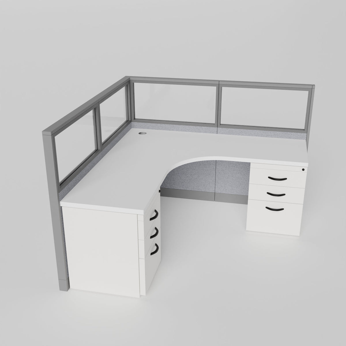 L-Shaped — Knoll Reff glass system example