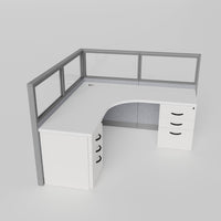 L-Shaped — Knoll Reff glass system example