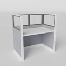 Allsteel Frameless Glass / Tackboard Cubicles — U-Shaped
