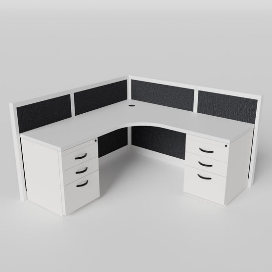 eLtru Fabric Cubicles — Straight Workstation