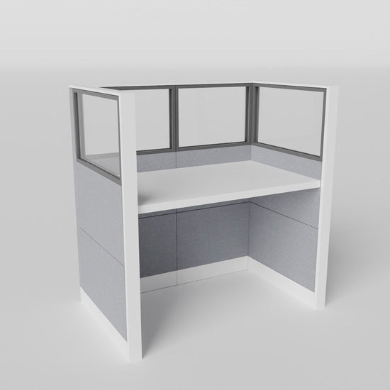 eLtru Frameless Glass Workstations — Straight